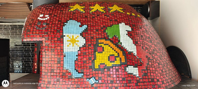 Horno de leña decorado